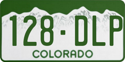 CO license plate 128DLP