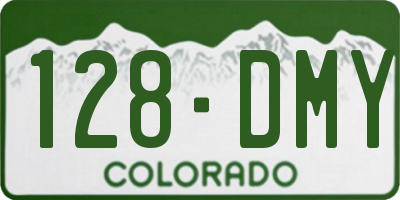CO license plate 128DMY