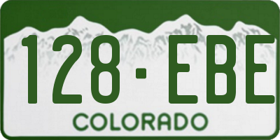 CO license plate 128EBE