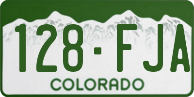 CO license plate 128FJA
