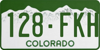 CO license plate 128FKH