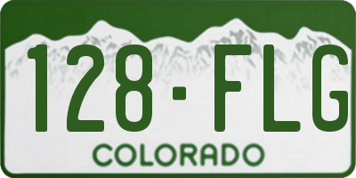 CO license plate 128FLG