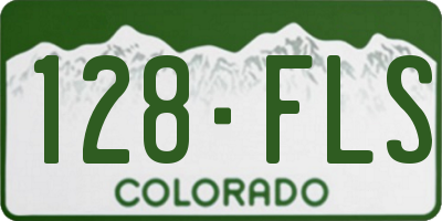CO license plate 128FLS