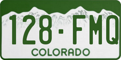 CO license plate 128FMQ
