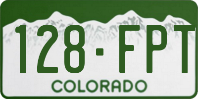 CO license plate 128FPT