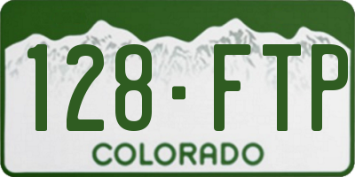 CO license plate 128FTP