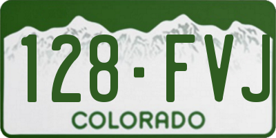 CO license plate 128FVJ