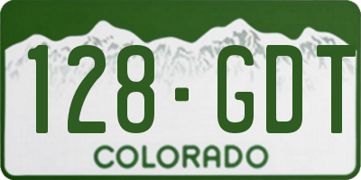 CO license plate 128GDT