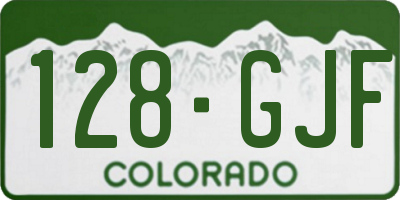 CO license plate 128GJF
