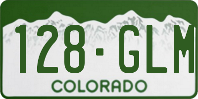 CO license plate 128GLM