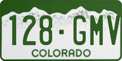 CO license plate 128GMV