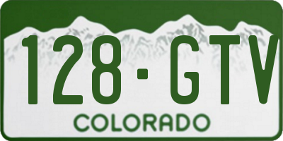 CO license plate 128GTV
