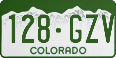 CO license plate 128GZV