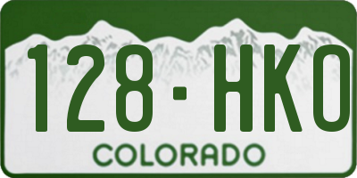 CO license plate 128HKO