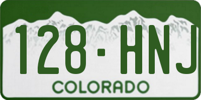 CO license plate 128HNJ
