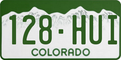 CO license plate 128HUI