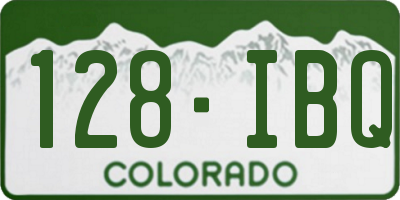CO license plate 128IBQ