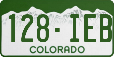 CO license plate 128IEB