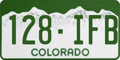 CO license plate 128IFB