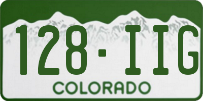 CO license plate 128IIG