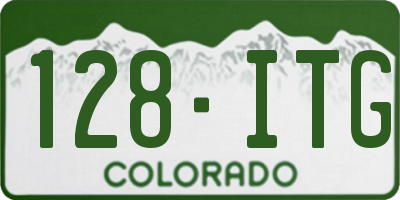 CO license plate 128ITG