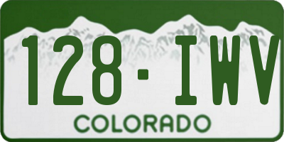 CO license plate 128IWV