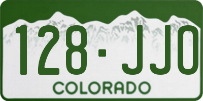 CO license plate 128JJO