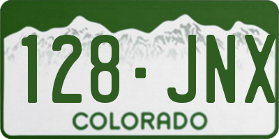 CO license plate 128JNX