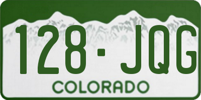 CO license plate 128JQG