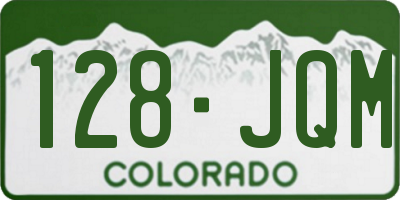 CO license plate 128JQM