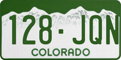 CO license plate 128JQN