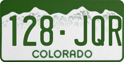 CO license plate 128JQR