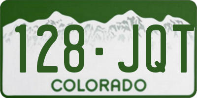 CO license plate 128JQT