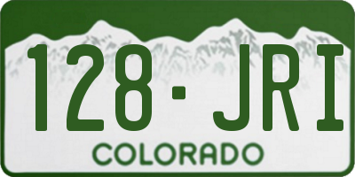 CO license plate 128JRI