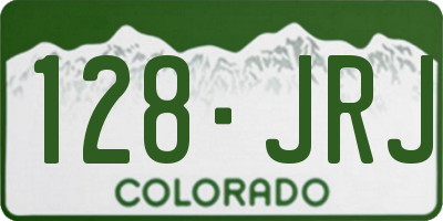 CO license plate 128JRJ