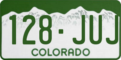 CO license plate 128JUJ