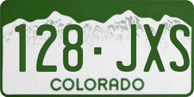 CO license plate 128JXS
