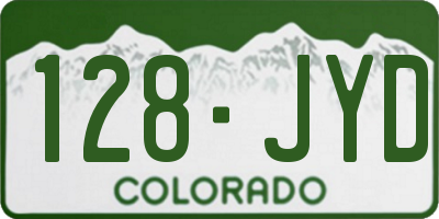 CO license plate 128JYD