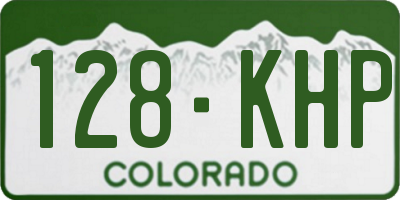 CO license plate 128KHP