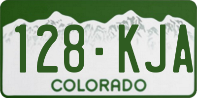 CO license plate 128KJA