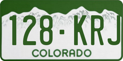 CO license plate 128KRJ