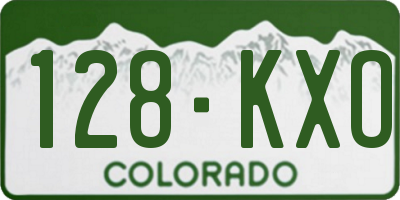 CO license plate 128KXO