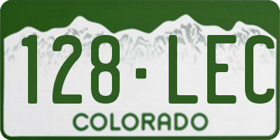 CO license plate 128LEC
