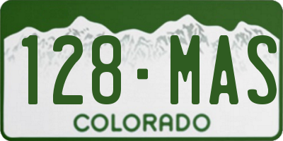 CO license plate 128MAS