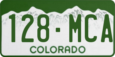 CO license plate 128MCA