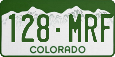 CO license plate 128MRF