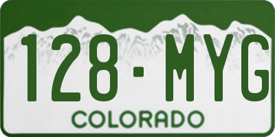 CO license plate 128MYG