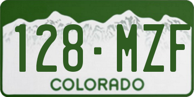 CO license plate 128MZF
