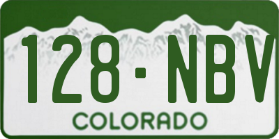 CO license plate 128NBV