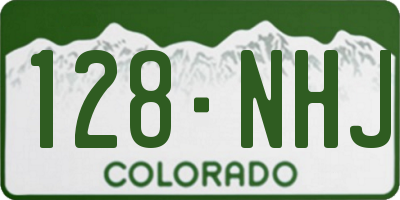 CO license plate 128NHJ